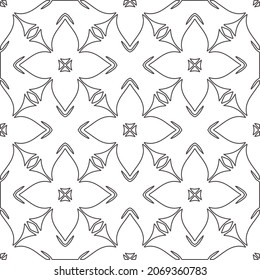 Vector pattern with symmetrical elements . Repeating geometric tiles from striped elements.Monochrome stylish texture.Black and white pattern for wallpapers and backgrounds.