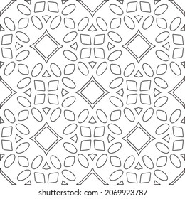 Vector pattern with symmetrical elements . Repeating geometric tiles from striped elements.Monochrome stylish texture.Black and white pattern for wallpapers and backgrounds.