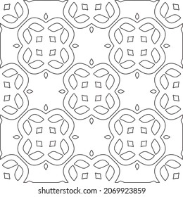 Vector pattern with symmetrical elements . Repeating geometric tiles from striped elements.Monochrome stylish texture.Black and white pattern for wallpapers and backgrounds.