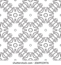 Vector pattern with symmetrical elements . Repeating geometric tiles from striped elements.Monochrome stylish texture.Black and white pattern for wallpapers and backgrounds.