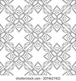 Vector pattern with symmetrical elements . Repeating geometric tiles from striped elements.Monochrome stylish texture.Black and white pattern for wallpapers and backgrounds.