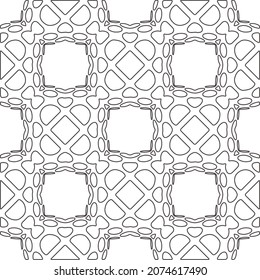 Vector pattern with symmetrical elements . Repeating geometric tiles from striped elements.Monochrome stylish texture.Black and white pattern for wallpapers and backgrounds.