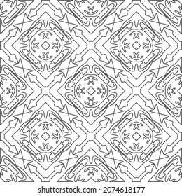Vector pattern with symmetrical elements . Repeating geometric tiles from striped elements.Monochrome stylish texture.Black and white pattern for wallpapers and backgrounds.