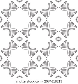 Vector pattern with symmetrical elements . Repeating geometric tiles from striped elements.Monochrome stylish texture.Black and white pattern for wallpapers and backgrounds.
