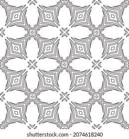 Vector pattern with symmetrical elements . Repeating geometric tiles from striped elements.Monochrome stylish texture.Black and white pattern for wallpapers and backgrounds.