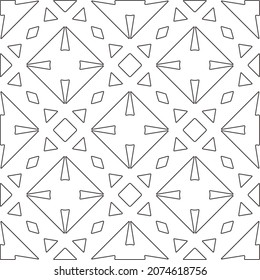 Vector pattern with symmetrical elements . Repeating geometric tiles from striped elements.Monochrome stylish texture.Black and white pattern for wallpapers and backgrounds.