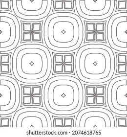 Vector pattern with symmetrical elements . Repeating geometric tiles from striped elements.Monochrome stylish texture.Black and white pattern for wallpapers and backgrounds.