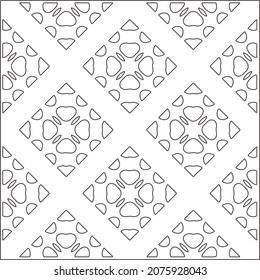 Vector pattern with symmetrical elements . Repeating geometric tiles from striped elements.Monochrome stylish texture.Black and white pattern for wallpapers and backgrounds.