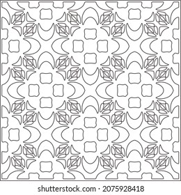 Vector pattern with symmetrical elements . Repeating geometric tiles from striped elements.Monochrome stylish texture.Black and white pattern for wallpapers and backgrounds.