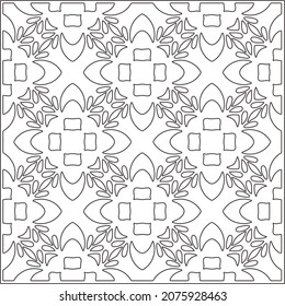 Vector pattern with symmetrical elements . Repeating geometric tiles from striped elements.Monochrome stylish texture.Black and white pattern for wallpapers and backgrounds.