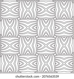 Vector pattern with symmetrical elements . Repeating geometric tiles from striped elements.Monochrome stylish texture.Black and 

white pattern for wallpapers and backgrounds.