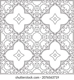 Vector pattern with symmetrical elements . Repeating geometric tiles from striped elements.Monochrome stylish texture.Black and 

white pattern for wallpapers and backgrounds.