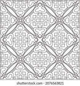 Vector pattern with symmetrical elements . Repeating geometric tiles from striped elements.Monochrome stylish texture.Black and 

white pattern for wallpapers and backgrounds.