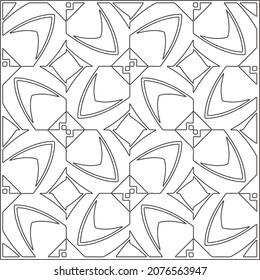 Vector pattern with symmetrical elements . Repeating geometric tiles from striped elements.Monochrome stylish texture.Black and 

white pattern for wallpapers and backgrounds.