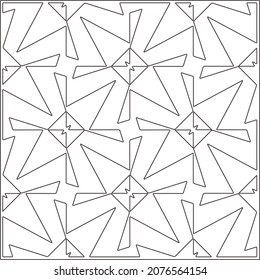 Vector pattern with symmetrical elements . Repeating geometric tiles from striped elements.Monochrome stylish texture.Black and 

white pattern for wallpapers and backgrounds.