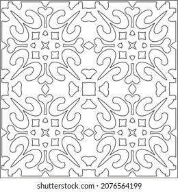 Vector pattern with symmetrical elements . Repeating geometric tiles from striped elements.Monochrome stylish texture.Black and 

white pattern for wallpapers and backgrounds.