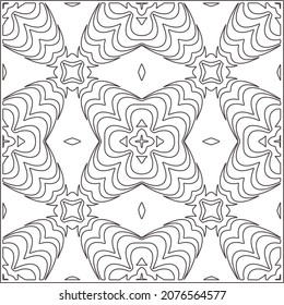 Vector pattern with symmetrical elements . Repeating geometric tiles from striped elements.Monochrome stylish texture.Black and 

white pattern for wallpapers and backgrounds.