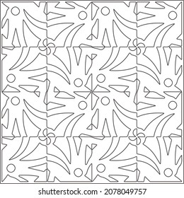 Vector pattern with symmetrical elements . Repeating geometric tiles from striped elements.Monochrome stylish texture.Black and white pattern for wallpapers and backgrounds.