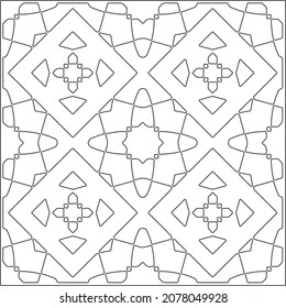 Vector pattern with symmetrical elements . Repeating geometric tiles from striped elements.Monochrome stylish texture.Black and white pattern for wallpapers and backgrounds.