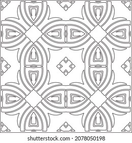 Vector pattern with symmetrical elements . Repeating geometric tiles from striped elements.Monochrome stylish texture.Black and white pattern for wallpapers and backgrounds.