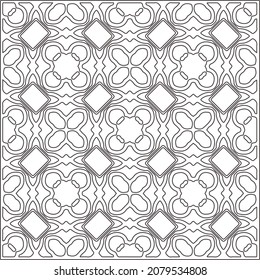 
Vector pattern with symmetrical elements . Repeating geometric tiles from striped elements. black patterns.
