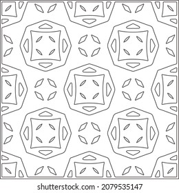 
Vector pattern with symmetrical elements . Repeating geometric tiles from striped elements. black patterns.