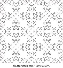 Vector pattern with symmetrical elements . Repeating geometric tiles from striped elements. black patterns.