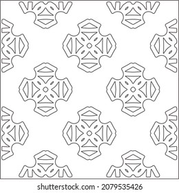 Vector pattern with symmetrical elements . Repeating geometric tiles from striped elements. black patterns.