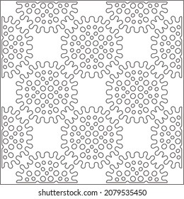 Vector pattern with symmetrical elements . Repeating geometric tiles from striped elements. black patterns.