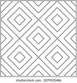 
Vector pattern with symmetrical elements . Repeating geometric tiles from striped elements. black patterns.