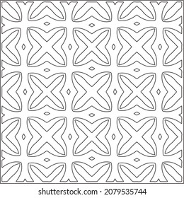 
Vector pattern with symmetrical elements . Repeating geometric tiles from striped elements. black patterns.