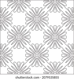 Vector pattern with symmetrical elements . Repeating geometric tiles from striped elements. black patterns.