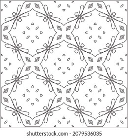 Vector pattern with symmetrical elements . Repeating geometric tiles from striped elements. black patterns.