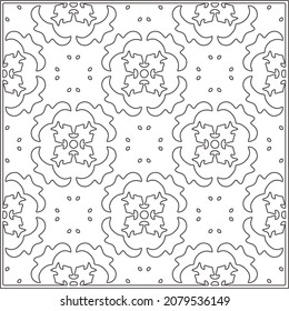 Vector pattern with symmetrical elements . Repeating geometric tiles from striped elements. black patterns.