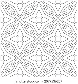 
Vector pattern with symmetrical elements . Repeating geometric tiles from striped elements. black patterns.