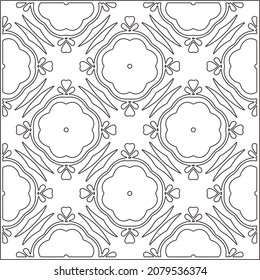 Vector pattern with symmetrical elements . Repeating geometric tiles from striped elements. black patterns.