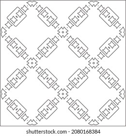 
Vector pattern with symmetrical elements . Repeating geometric tiles from striped elements. black patterns.