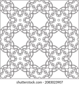 
Vector pattern with symmetrical elements . Repeating geometric tiles from striped elements.Monochrome texture.Black and 
white pattern for wallpapers and backgrounds.