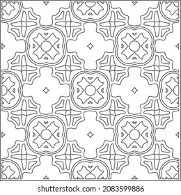 Vector pattern with symmetrical elements . Repeating geometric tiles from striped elements.Monochrome texture.Black and 
white pattern for wallpapers and backgrounds.