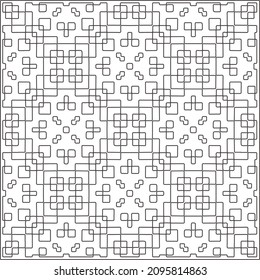 Vector pattern with symmetrical elements . Repeating geometric tiles from striped elements.Monochrome stylish texture.Black and white pattern for wallpapers and backgrounds.
