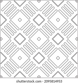 Vector pattern with symmetrical elements . Repeating geometric tiles from striped elements.Monochrome stylish texture.Black and white pattern for wallpapers and backgrounds.
