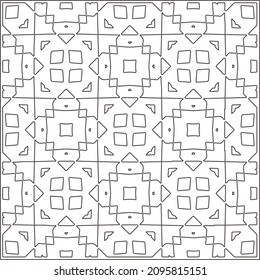 Vector pattern with symmetrical elements . Repeating geometric tiles from striped elements.Monochrome stylish texture.Black and white pattern for wallpapers and backgrounds.
