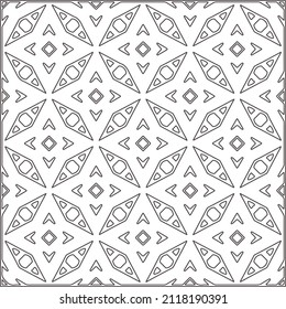 
Vector pattern with symmetrical elements . Repeating geometric tiles from striped elements.Monochrome texture.Black and 
white pattern for wallpapers and backgrounds.line art.