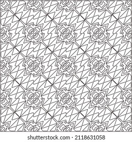 
Vector pattern with symmetrical elements . Repeating geometric tiles from striped elements.Monochrome texture.Black and 
white pattern for wallpapers and backgrounds.line art.