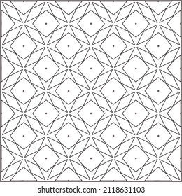 
Vector pattern with symmetrical elements . Repeating geometric tiles from striped elements.Monochrome texture.Black and 
white pattern for wallpapers and backgrounds.line art.