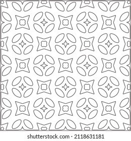 
Vector pattern with symmetrical elements . Repeating geometric tiles from striped elements.Monochrome texture.Black and 
white pattern for wallpapers and backgrounds.line art.