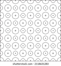 Vector pattern with symmetrical elements . Repeating geometric tiles from striped elements.Monochrome texture.Black and 
white pattern for wallpapers and backgrounds.line art.