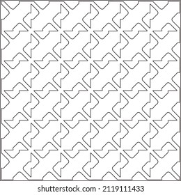 Vector pattern with symmetrical elements . Repeating geometric tiles from striped elements.Monochrome texture.Black and 
white pattern for wallpapers and backgrounds.line art.