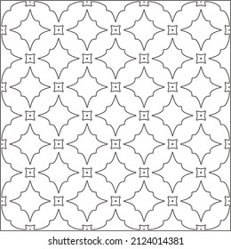 Vector pattern with symmetrical elements . Repeating geometric tiles from striped elements.Monochrome texture.Black and 
white pattern for wallpapers and backgrounds.line art.