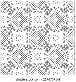 Vector pattern with symmetrical elements . Repeating geometric tiles from striped elements.Monochrome texture.Black and 
white pattern for wallpapers and backgrounds.line art.